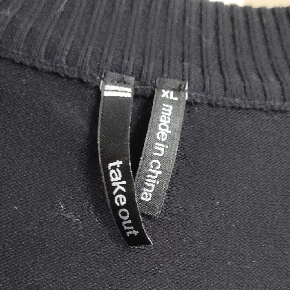 Take Out Black Button-Down Cardigan - Picture 2 of 4